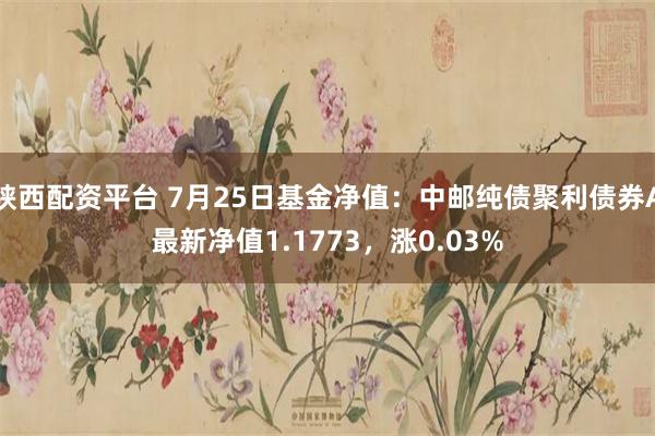 陕西配资平台 7月25日基金净值：中邮纯债聚利债券A最新净值1.1773，涨0.03%