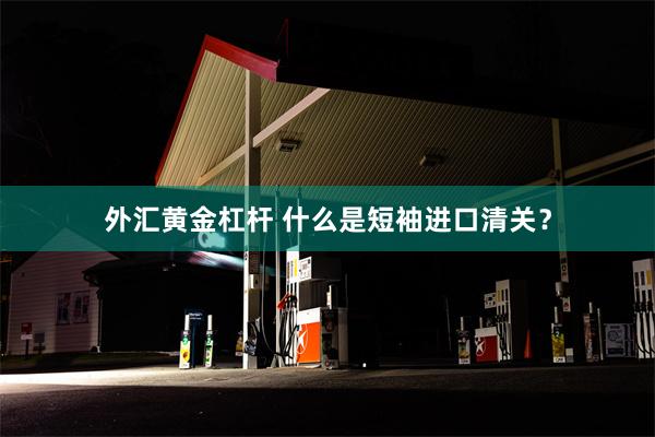 外汇黄金杠杆 什么是短袖进口清关？