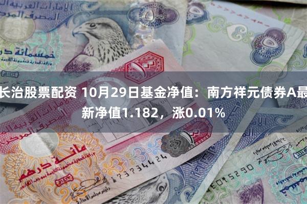 长治股票配资 10月29日基金净值：南方祥元债券A最新净值1.182，涨0.01%